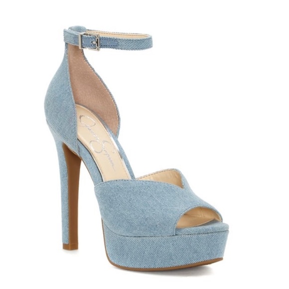 Jessica Simpson Sand Suede BRIYA Platform Heels - Picture 7 of 8